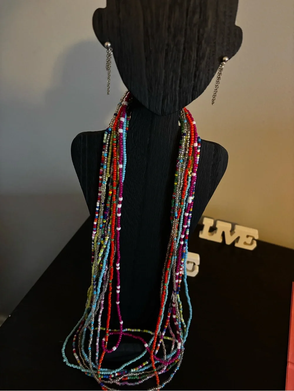 Bundle and Save! Multicolor Seed Bead Layered Necklace - Picture 1 of 4